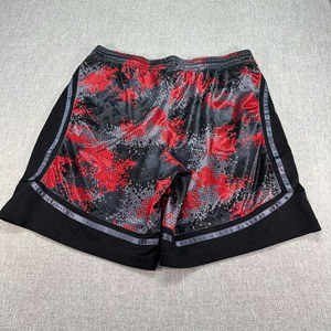 Ropa deportiva Pantalones cortos de baloncesto para hombre 2XL Rayas multicolores Cintura geométrica con logotipo personalizado Sublimación corta - Product Image 6