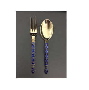 Ensemble de cuillères en argent décoratives de haute qualité assorties de cuillères à café modernes européennes à collectionner miroir écologique - Product Image 1