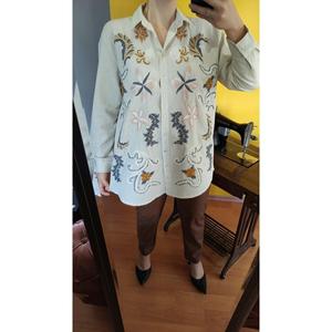 Camicia da donna con Design speciale ricamato di dimensioni Standard (misura 38-42 compatibile-taglia unica)