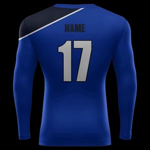 2025 venta al por mayor hombres de alta calidad de manga larga Rash Guard logotipo personalizado No-Gi Grappling MMA BJJ ropa deportiva de secado rápido transpirable - Product Image 5