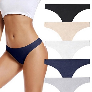 กางเกงในผู้หญิงแบบไร้รอยต่อ ทรง Thong ตัดด้วยเลเซอร์ แพ็ค 5 ตัว ระบายอากาศได้ดี ขายส่ง - Product Image 1