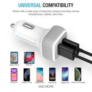 Caricabatterie USB per Auto a Doppia Porta da 24W ad Alta Velocità, Caricatore Universale per iPhone, iPad, Samsung e Tablet, Specifico CAR-WGRY - Product Image 4