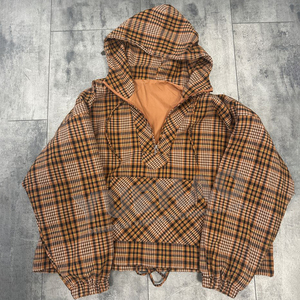 เสื้อสวมหัวมีฮู้ดผู้ชายเสื้อสเวตเตอร์ผ้าไนลอนลายตารางสก็อตเสื้อกันลมมีฮู้ดสำหรับฤดูใบไม้ผลิ - Product Image 5