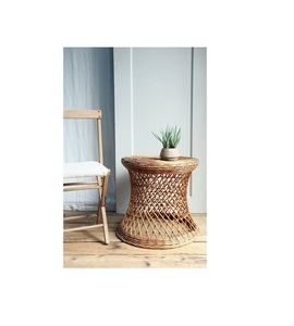 Table de meubles en bois de bureau de finition de rotin avec des supports de stockage étagères bureaux d'ordinateur fonctionnent pour le bureau moderne stable - Product Image 1