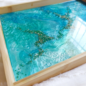 Plateau en bois d'acacia pour la maison, cadeau de mariage, plateau de service pour maman et femme, idée de cadeau de fiançailles parfaite, vaisselle et assiettes - Product Image 6