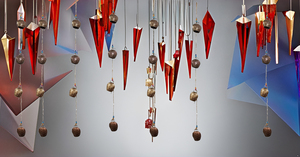 Campanas colgantes elegantes hechas a mano con forma de racimo dorado, campanas de viento para balcón interior y exterior y decoración de boda, adornos de jardín - Product Image 6