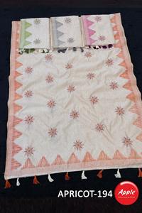 ส่าหรีแอปริคอทสง่างามเสื้อผ้าฟิวชั่นแบบอินเดียดั้งเดิมและปากีสถาน - Product Image 6