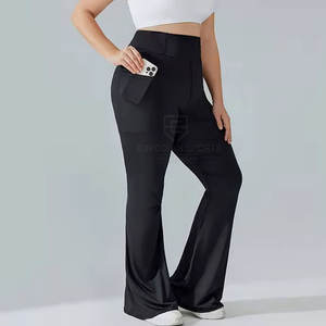 กางเกงออกกำลังกายทรงบานสำหรับผู้หญิง ดีไซน์ใหม่ เอวยางยืด ความยาวปานกลาง เหมาะสำหรับฤดูหนาว น้ำหนักเบา คุณภาพสูง สำหรับผู้ใหญ่ - Product Image 2