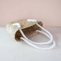 Sac fourre-tout d'été vintage japonais en coton et jonc de mer fait main, durable et de haute qualité pour femmes/filles, vente en gros Vietnam