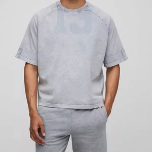 ชุดวอร์มสั้นสำหรับผู้ชายชุดวอร์มแบบสวมหัวสำหรับผู้ชายโอเวอร์ไซซ์โอเวอร์ไซซ์ซักได้หลากหลายแบบทันสมัย - Product Image 1