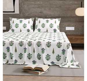 Drap de lit en coton de qualité supérieure, taille king size, 93x108, rayures, fabriqué en tissu non tissé doux et durable, avec absorption de l'humidité et résistance aux plis - Product Image 4