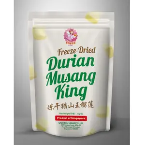 Durian Fruit For All Aged Snack Ready To Eat Natural Flavor Yellow Color Taste Delicious Freeze Dried Musang King Durian 60G