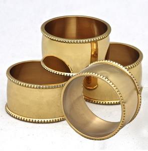 Anneau de serviette en métal couleur or, meilleure qualité, taille personnalisée, anneau de serviette en laiton massif, provenant du fabricant et du fournisseur en Inde - Product Image 6