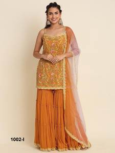 Exclusivo y hermoso traje Salwar de 3 piezas de diseño, con tela GEORGETTE de alta calidad, disponible en varios colores para adultos. - Product Image 3