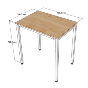 Mini 70x50cm Natural Wood <b>Table</b> with Iron Legs IDE68016 <b>Computer</b> Desk - Product Image 6