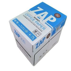 ZAP 80gsm A4 Papel de copia de excelente calidad 80/70g/75 Peso para impresión personal profesional Papel de computadora empacado en cartón - Product Image 1