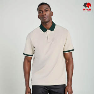 Chemises polo pour hommes personnalisées RYAN PRO GEAR, logo personnalisé sur le devant, tissu tricoté anti-froissement, manches courtes, service OEM - Product Image 6