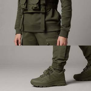 Conjunto Deportivo Personalizado para Mujer, Estilo Techwear, Verde Oliva, Pantalones Cargo con Múltiples Bolsillos 3D, Chaleco Táctico, Sudadera con Capucha, Ropa Urbana - Product Image 5