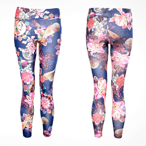 Leggings Deportivos Transpirables de Cintura Alta para Mujer, Leggings de Yoga Personalizados sin Costuras, Leggings de Yoga con Cintura Elástica Sublimados para Hacer Ejercicio - Product Image 1