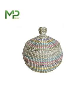 Paniers de rangement en bambou pratiques faits à la main Organisation de la maison Boîtes de rangement et bacs pour articles divers - Product Image 5