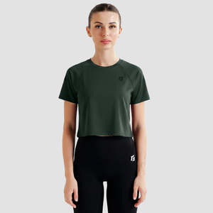 GAI Pulse <b>Top</b> (Green) Slim Fit Casual Vintage Style Breathable Cotton Jersey Lace Decoration Green Print Size XL for Spring - Product Image 1