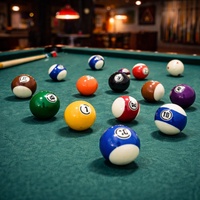 Jeu de billes de billard en résine pour tournoi, taille standard 2,25 pouces, poids assorti, finition brillante, pour billard américain, billard chinois 8 boules et 9 boules