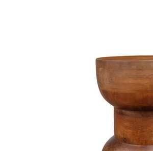 Table basse ronde moderne avec design Art déco simple pour le bois de manguier pour la décoration créative de la maison pour les festivités de Diwali - Product Image 2