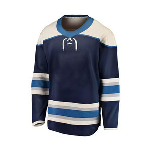 Camiseta de hockey sobre hielo 100% poliéster en talla adulta, camiseta de entrenamiento de color sólido para equipo deportivo de hockey sobre hielo. - Product Image 2