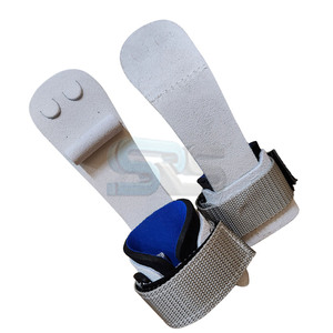 Poignées de gymnastique en cuir professionnel gants de musculation Protection de la paume accessoires de gymnastique d'entraînement réglables Compression - Product Image 2