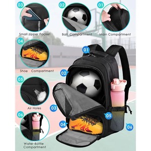 Custom Team Soccer Bags Sports Mens <b>Basketball</b> Backpack With Ball Compartment - Product Image 3