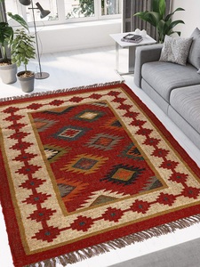Best Wool Jute Kilim Rugs Beautiful Embroidered Geometric Floral Pattern Floor <b>Carpet</b> Rugs for Home Hotel Living Room Hospital - Product Image 6