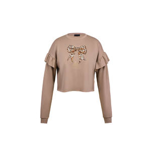 Crewneck <b>Lightweight</b> Sports Pullover Custom Logo <b>Womens</b> Workout Cropped <b>Sweatshirt</b> 100% Cotton Breathable Winter - Product Image 4