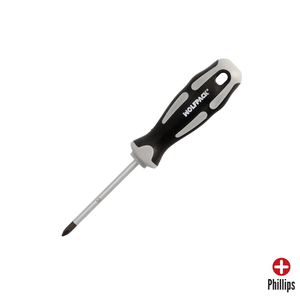 Cacciavite Phillips in Acciaio S2 con Impugnatura Bimateriale TPR Misura PH 1 x O/ 5,0 x 75 mm. DIN5262. - Product Image 1
