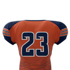 Camiseta de fútbol americano de manga corta con impresión por sublimación 2025 Camiseta de fútbol americano de tendencia superior OEM ODM con servicio - Product Image 6