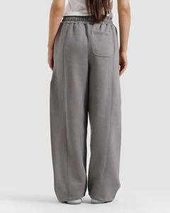 Pantalon large taille haute pour femme, nouvelle collection printemps 2026, coupe régulière, couleur unie, pantalon large ample avec molleton en coton - Product Image 6