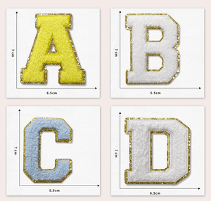 Vente en gros de patchs personnalisés de haute qualité avec lettre de broderie DIY Iron on Hoodie Rainbow Color Chenille Embroidery Patches - Product Image 5