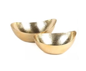ชุดชามโลหะสีทอง3เม็ดสำหรับตกแต่งบ้านชามผลไม้ชามเสิร์ฟดีไซน์ใหม่ล่าสุด - Product Image 1
