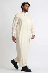 เสื้อคลุมผู้ชายคุณภาพสูง แบบจุบบะห์  ขนาดสั่งตัดได้  ขายส่งจากโรงงาน ผ้าฝ้าย 100% เสื้อคลุมลำลองสำหรับผู้ชายมุสลิมชาวปากีสถาน - Product Image 5