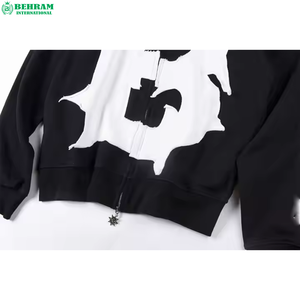 เสื้อฮู้ดซิปเต็มตัวสั่งทำพิเศษ ประดับด้วยคริสตัล  แบบยูนิเซ็กส์ ทรงปกติ ผ้าฝ้าย 100% ฟลีซ/เฟรนช์เทอร์รี่ แห้งเร็วและระบายอากาศได้ดี - Product Image 4