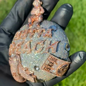 Diamants blancs bijoux fins pendentifs et breloques style chaîne meilleur prix breloque avec pendentif diamant glacé personnalisé - Product Image 4