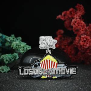 Rapper Jewelry <b>Mens</b> 925 Sterling Silver Moissanite Diamond <b>Pendant</b> Custom Enamel Name Number Bail <b>Pendant</b> for <b>Men</b> Women for Gift - Product Image 1