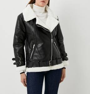 แจ็กเก็ตหนังแกะแท้สำหรับผู้หญิงหนังนิ่มขนสุนัขจิ้งจอกพร้อมซับในของเชอร์ปาโอเวอร์โค้ทระบายอากาศได้ดี - Product Image 1