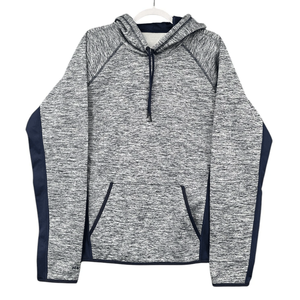 Sudadera con capucha gris azul marino para mujer, ropa de calle, forro polar de algodón transpirable, sudadera clásica con capucha y logotipo frontal para Otoño e Invierno - Product Image 1