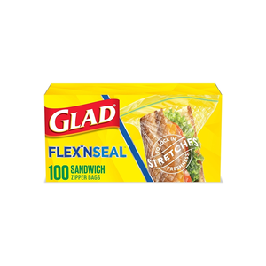 Glad Flex'N Seal Food Storage <b>Plastic</b> Bags, Sandwich, 100 Count, Pack of 4 - Product Image 5