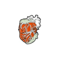 Broche en forme d'os et de cœur très vendue en Europe et en Amérique, badge amusant pour une ambiance festive, accessoire d'Halloween