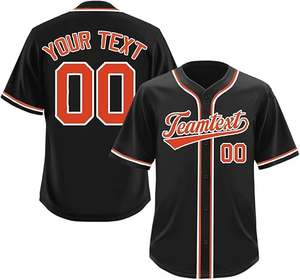 Camiseta de Béisbol Hipster con Logotipo Personalizado para Hombre y Mujer, Uniformes Deportivos Transpirables de Secado Rápido, Camisas con Botones, Transferencia de Calor, 100% Poliéster - Product Image 5