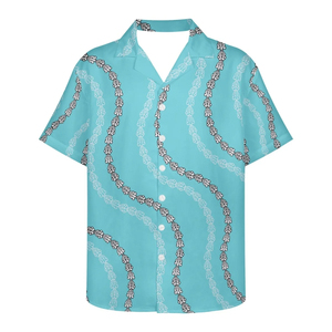 <b>Tropical</b> Printed Cuban Collar Men's Polyester Cotton Short Sleeve Casual Fashion Beach <b>Shirt</b> UV Protection Breathable Fabric - Product Image 2