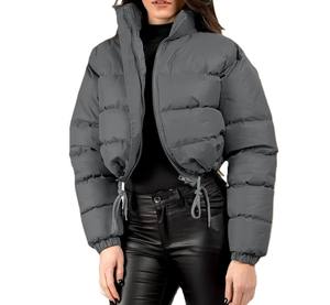 Veste matelassée à col montant de qualité supérieure veste d'hiver élégante de couleur personnalisée veste polaire pour femmes au design décontracté - Product Image 2