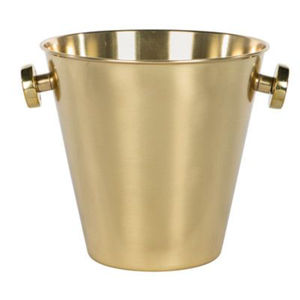 Cubetas de Hielo de Latón de Alta Calidad con Acabado Dorado para Eventos, Fiestas, Bares, Enfriador de Vino con Asas de Cabeza de Reno - Product Image 6