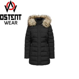 Chaqueta de burbujas de lona negra personalizada al por mayor para hombre, nuevo diseño, estilo urbano, cuello alto, con capucha, impermeable, calefactable, para invierno - Product Image 1